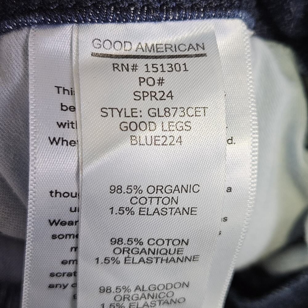 Good American Good Legs Jean 8 Dark Wash Blue GL873CET Skinny Stretch Denim 8x29 - Picture 8 of 14